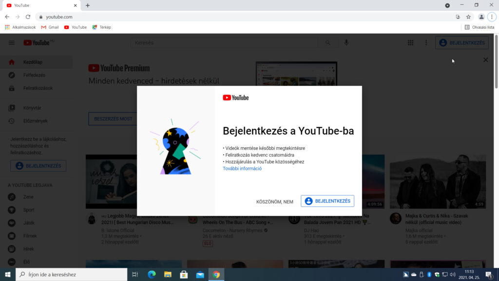 2. ábra: ...ami egy pillanat múlva eltűnve, átadja a helyét a YouTube telepítése nevű ikonnak.